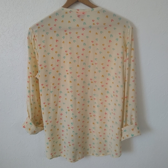 MAISON SCOTCH 100% Silk Western beaded Blouse Womens size S - Picture 3 of 10
